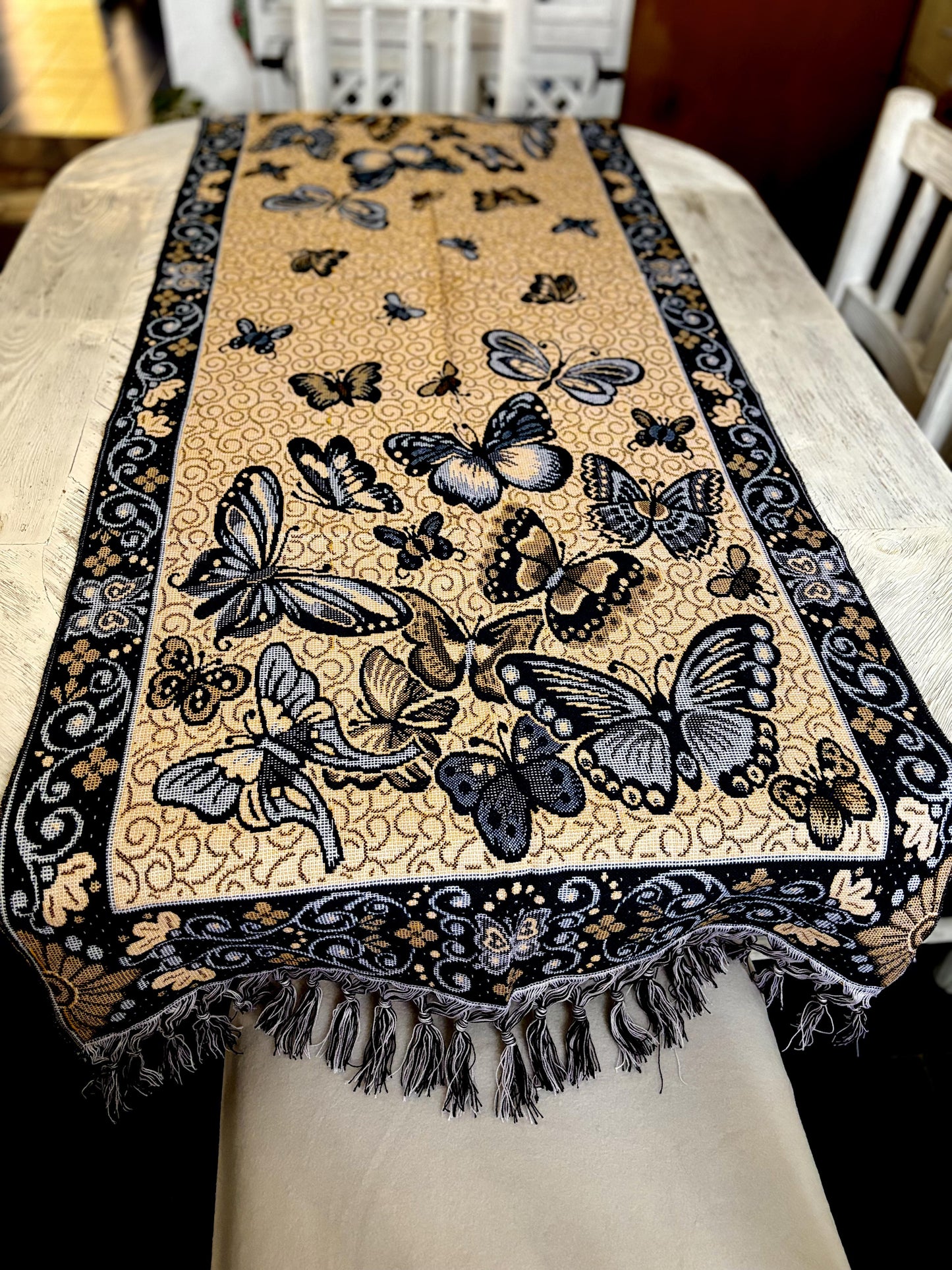 TABLE RUNNER - Butterflies - Blue