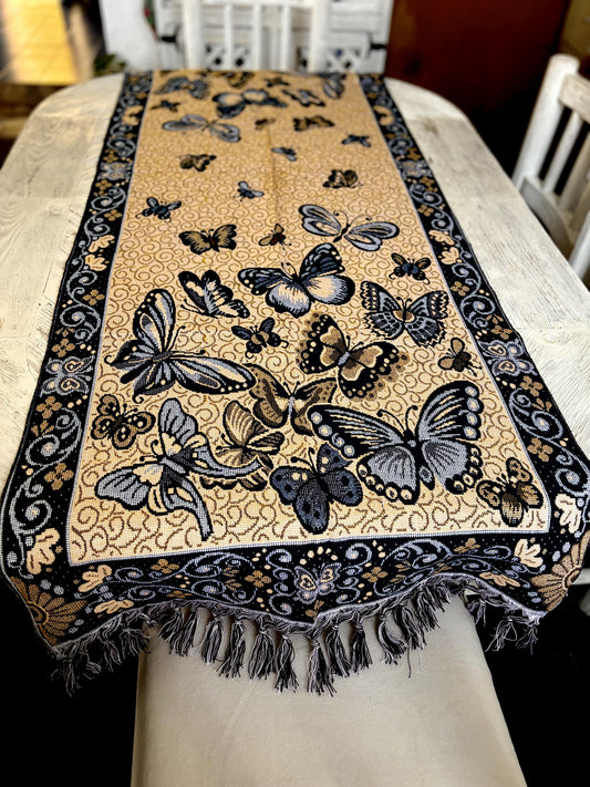 TABLE RUNNER - Butterflies - Blue