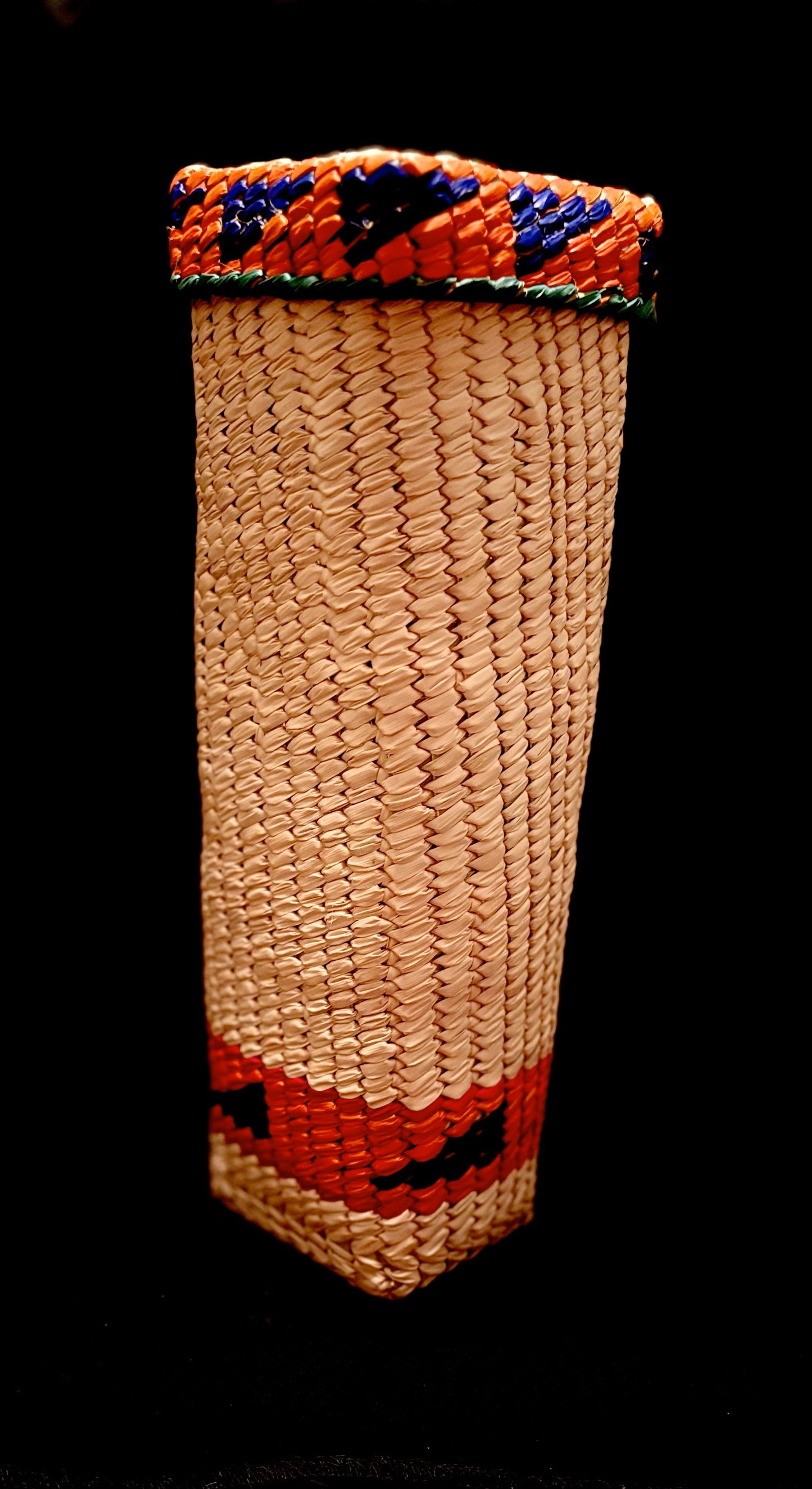 BRAIDED PALM ART - Basket with Lid