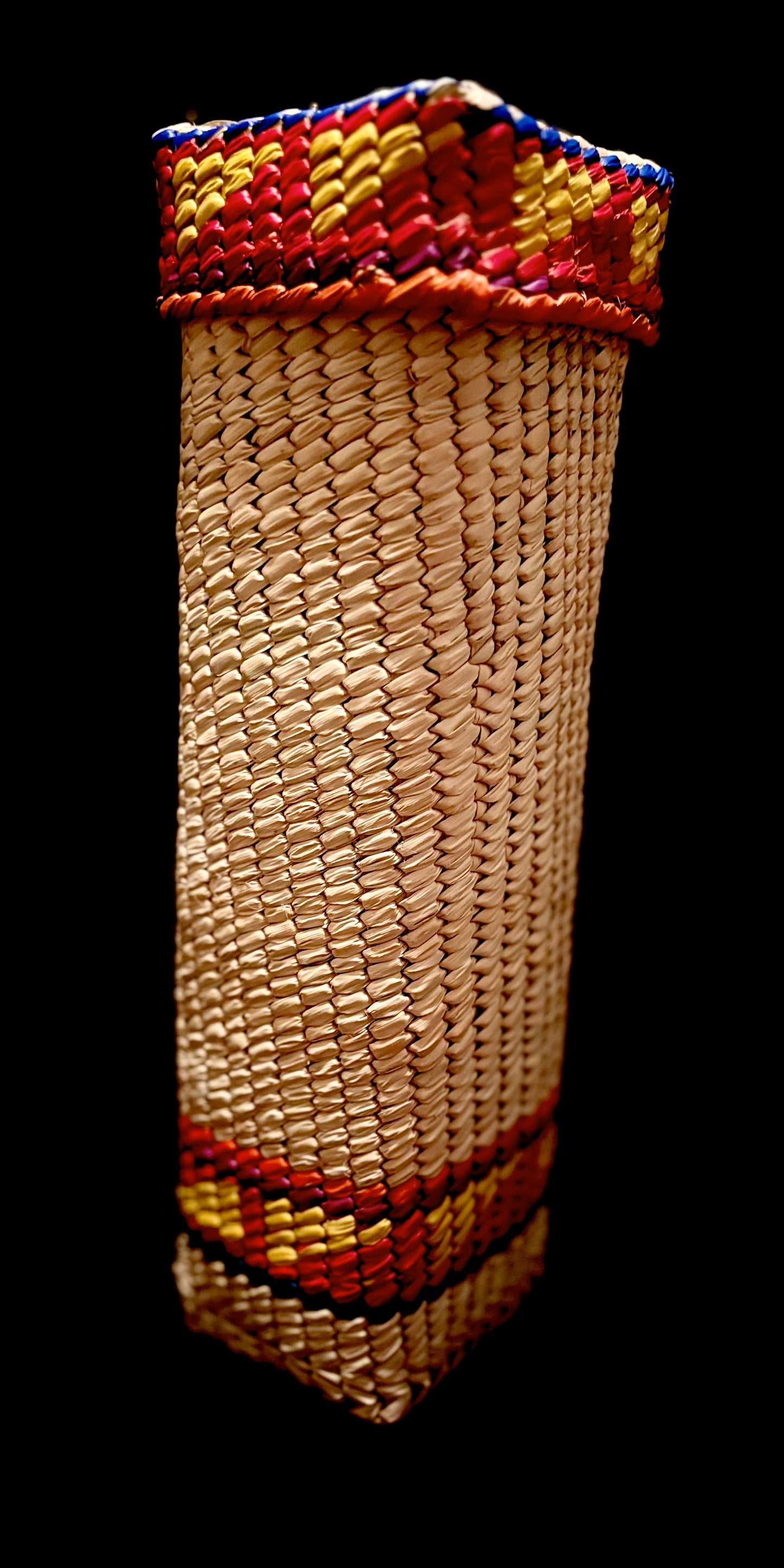 BRAIDED PALM ART - Basket with Lid