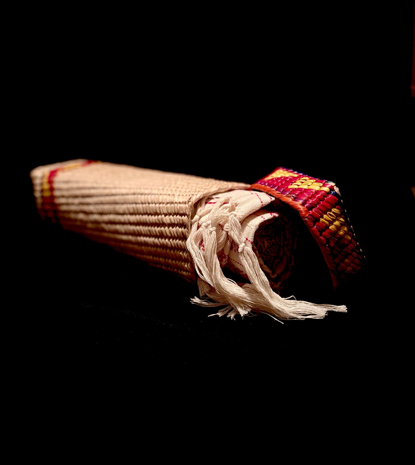 BRAIDED PALM ART - Basket with Lid