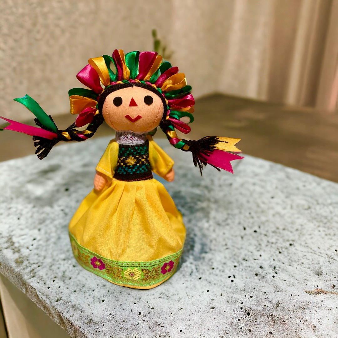 HANDMADE MEXICAN RAG DOLL - Chami: South american name, means "My little one"