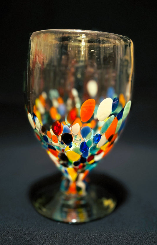 BLOWN GLASS ART - Tall Water Glass