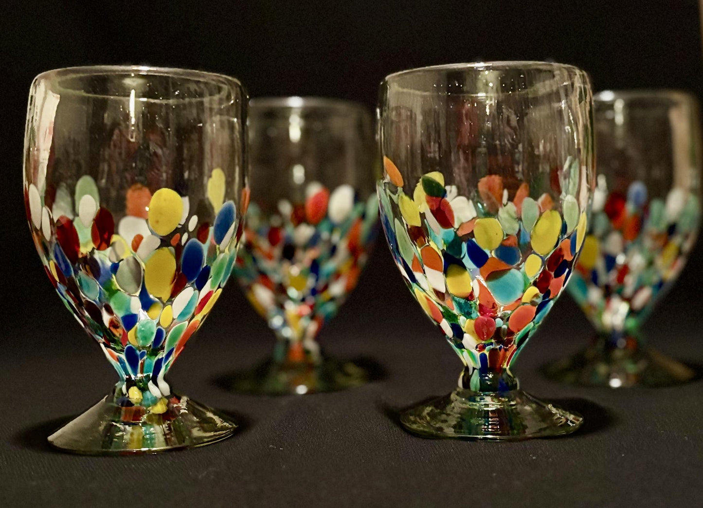 BLOWN GLASS ART - Tall Water Glass