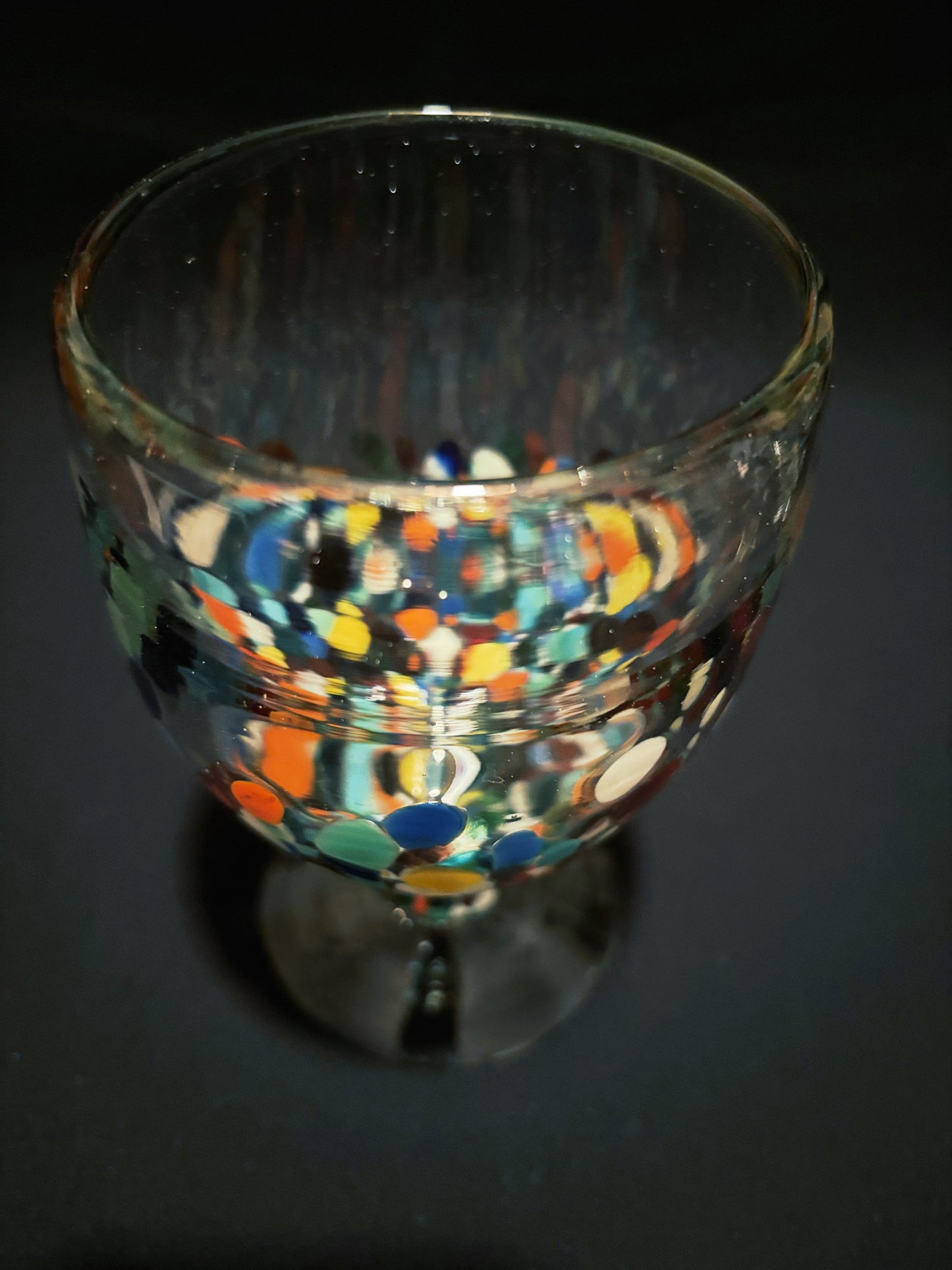 BLOWN GLASS ART - Tall Water Glass