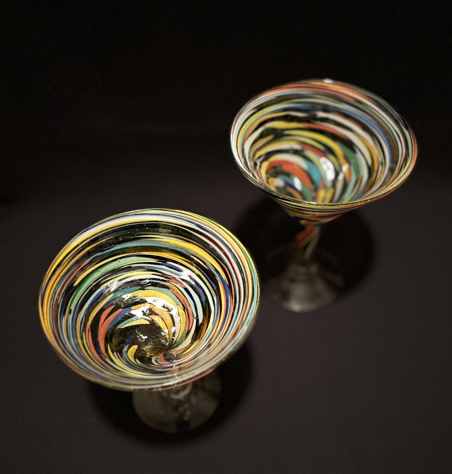 BLOWN GLASS ART - Martini Glass