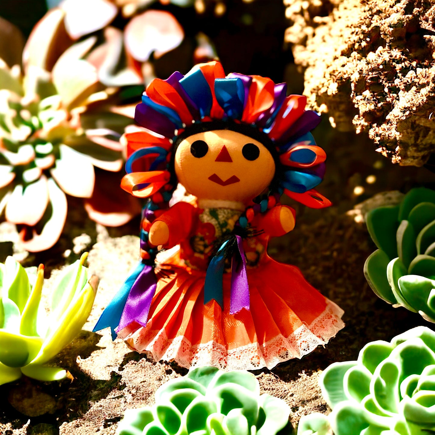 HANDMADE MEXICAN RAG DOLL - Itzia:  Mayan name, means "Princess"