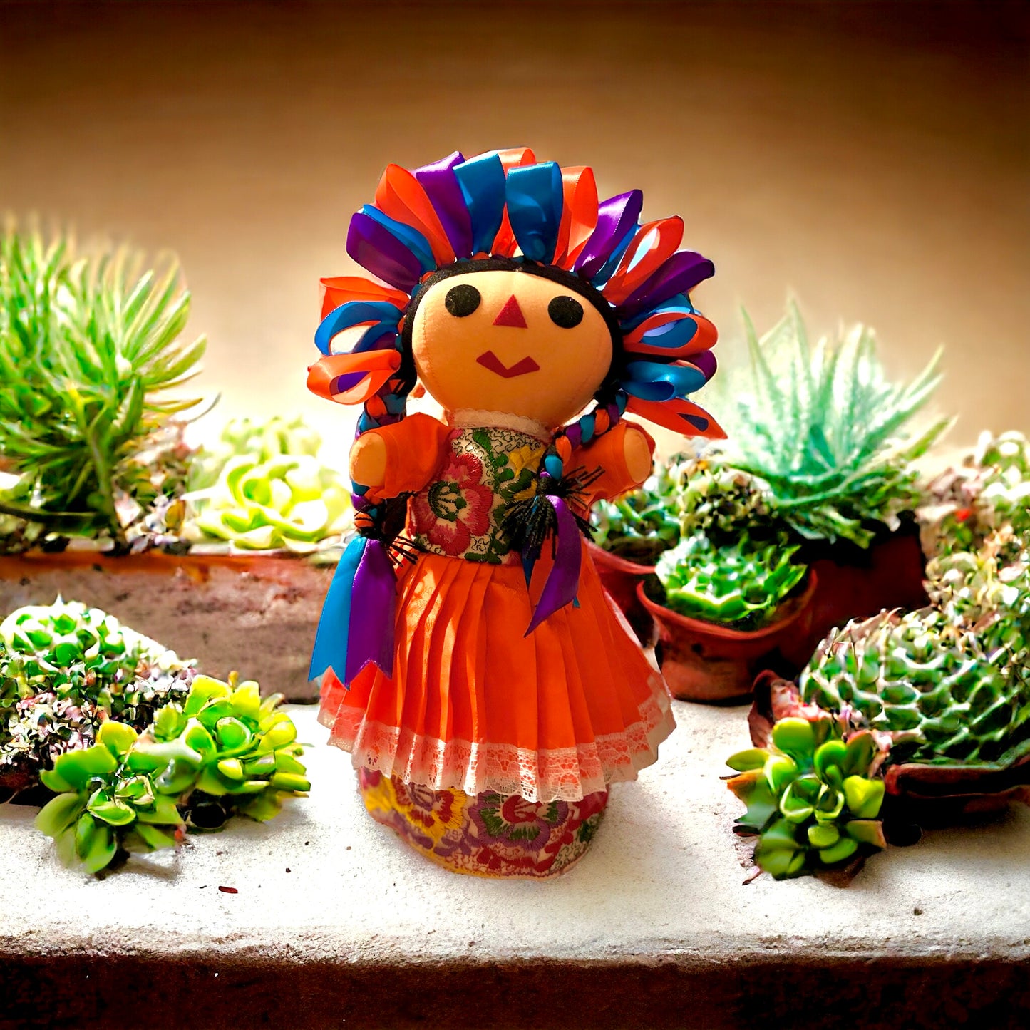 HANDMADE MEXICAN RAG DOLL - Itzia:  Mayan name, means "Princess"