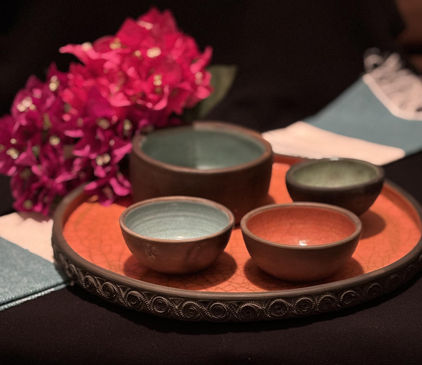 BLACK CLAY ART - Baked Paint - Snack Plate