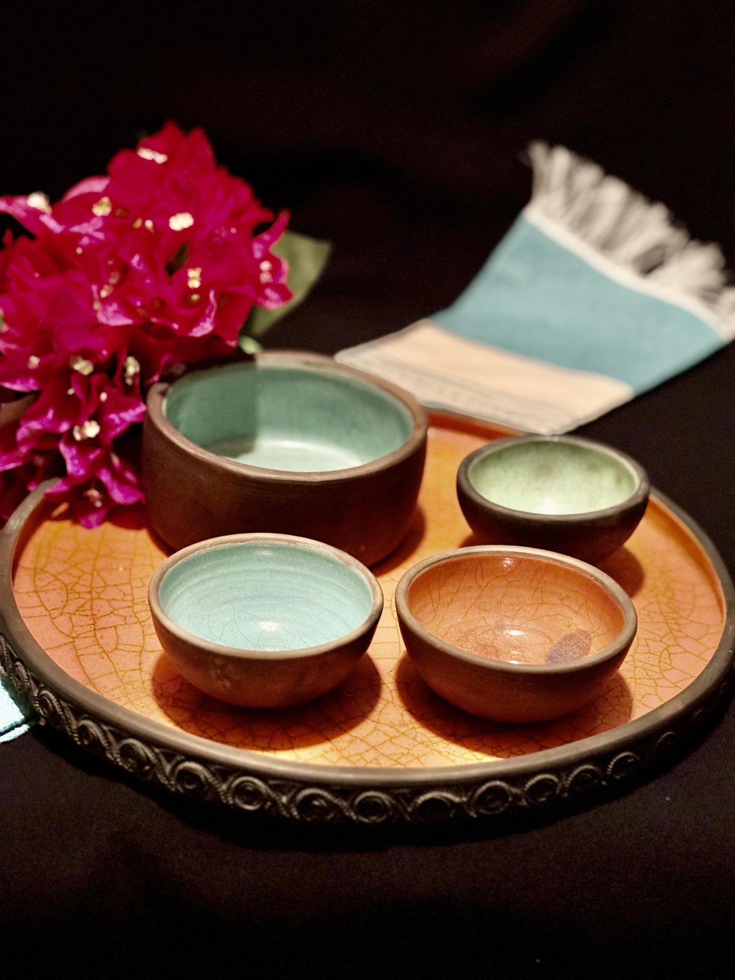 BLACK CLAY ART - Baked Paint - Snack Plate