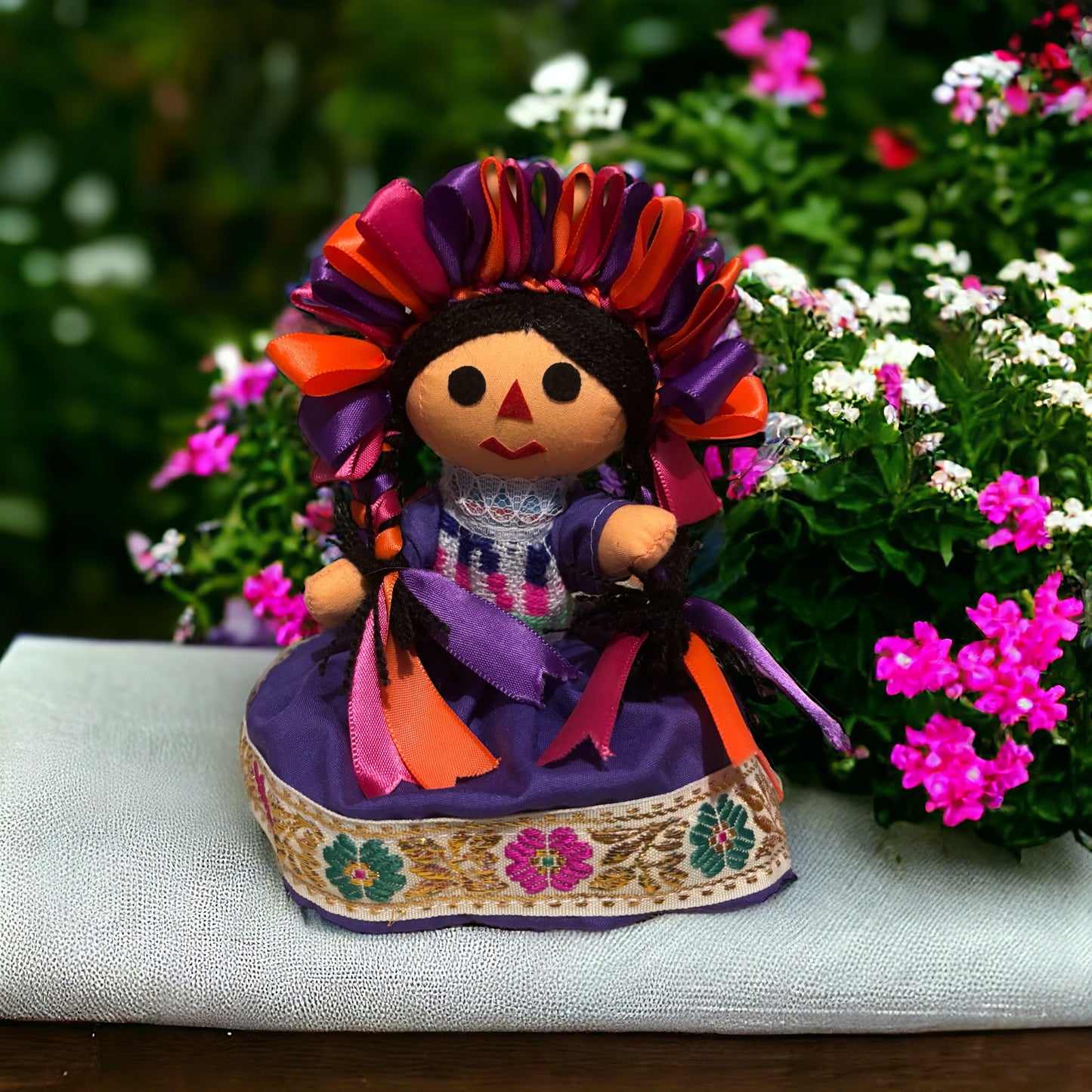 HANDMADE MEXICAN RAG DOLL - Killari: South american name, means "Moon Light"