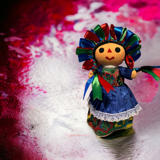 HANDMADE MEXICAN RAG DOLL - Sulay:  South american name, means "Hope"