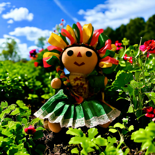 HANDMADE MEXICAN RAG DOLL - Xareni: Aztec name, means "Forest Princess"
