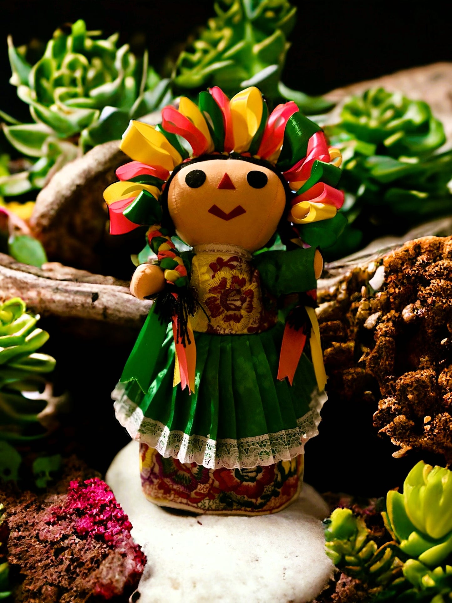 HANDMADE MEXICAN RAG DOLL - Xareni: Aztec name, means "Forest Princess"