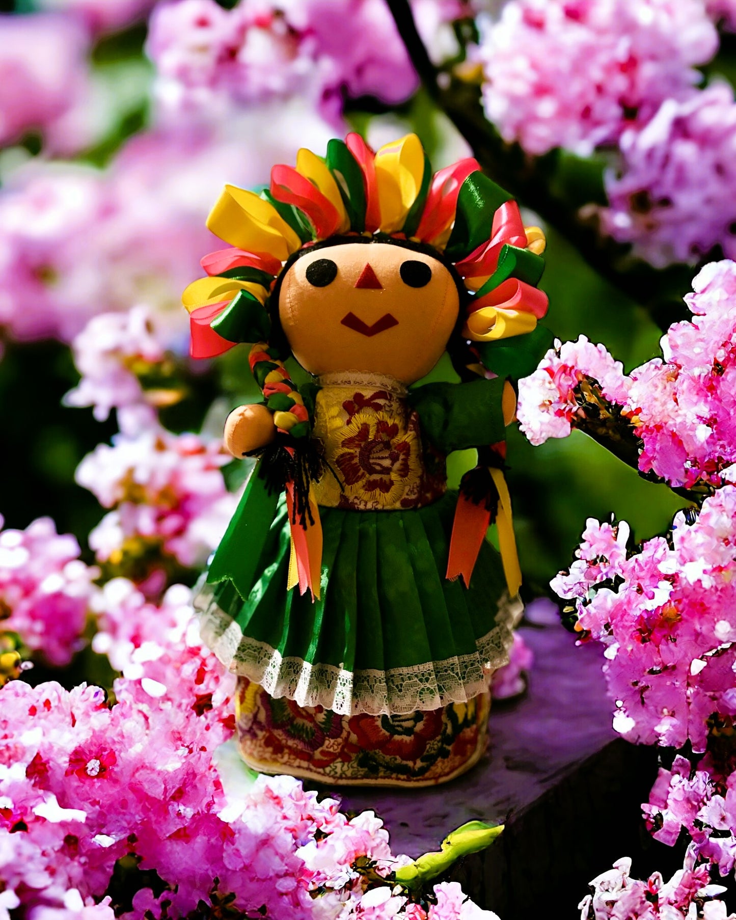 HANDMADE MEXICAN RAG DOLL - Xareni: Aztec name, means "Forest Princess"